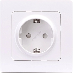 Aigostar - Контактна розетка SCHUKO с рамка, 250V, бяла (AI2918)