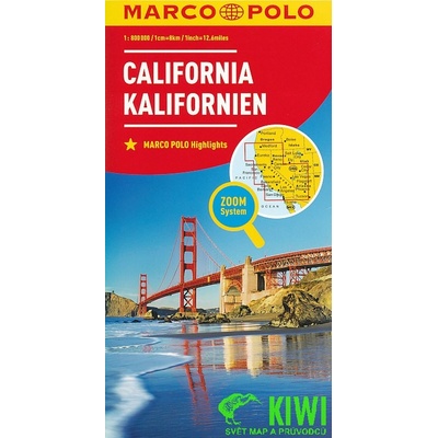 Kalifornie mapa 1:800T MD ZoomSystem