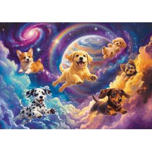 Trefl - Puzzle Space Pups - 500 piese