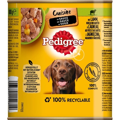 Pedigree Classic jehněčí a mrkev v omáčce 12 x 800 g
