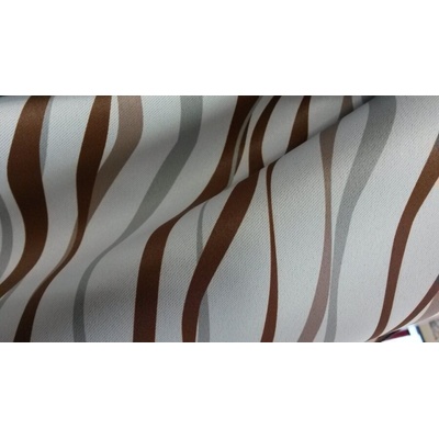 ORBYTEX dekorační látka 10024-01 proužek hnědý 150 cm