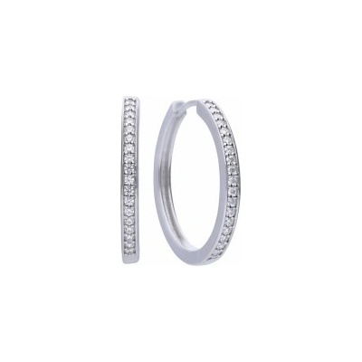 Diamonfire Luxusné strieborné náušnice E5605