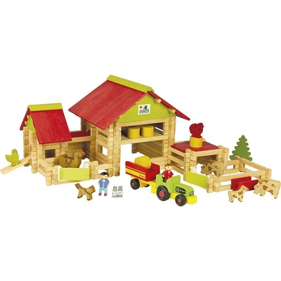 Jeujura Velká farma s traktorem a zvířátky 220 ks