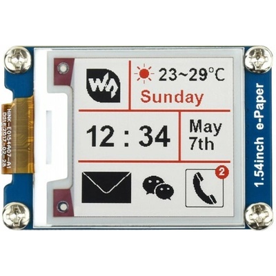 Waveshare 1.54 palcový E-Ink display module, three-color , 200x200