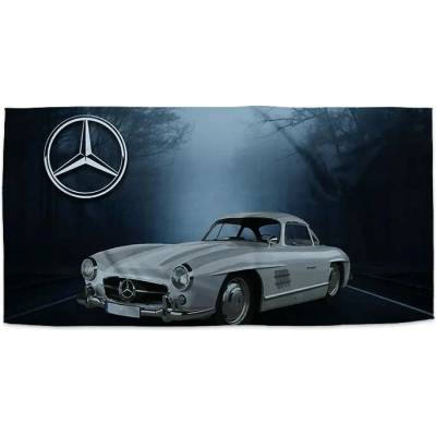 Sablio Ručník s potiskem Mercedes Benz 300 SL V lese 70 x 140 cm