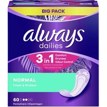 Always Dailies Fresh & Protect Normal s jemnou vôňou 60 ks