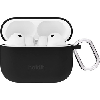 Holdit Калъф за слушалки Holdit - Silicone, AirPods Pro 3, черен (7330985172328)