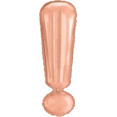 Amscan Foliový symbol Vykřičník rose gold 100 cm