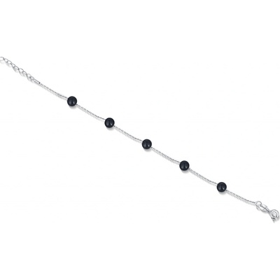 JwL Luxury Pearls Jemný náramok s čiernymi perlami JL0753