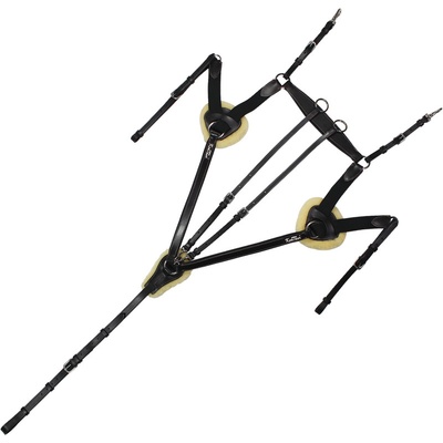 Kentaur Poprsník pro koně PALERMO Černá + stříbrné kování