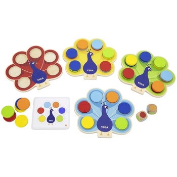 Viga Toys Match Colors Peacock Tail игра за съпоставяне на цветове (6971608446603)