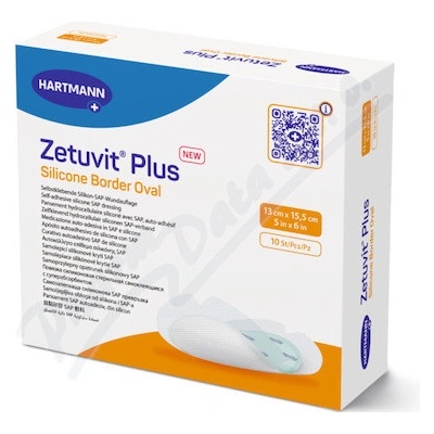 Zetuvit Plus Silicone Border Oval 13 x 15,5 cm 10 ks