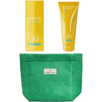 Germaine de Capuccini Комплект Love Sun - Флуид за лице и Мляко за тяло, 2 х 50 ml + Несесер