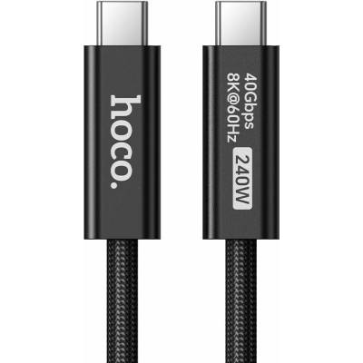 Hoco US15 USB4 USB-C / USB-C 240W 5A 40 Gb/s 8K 60 Hz 1m černý