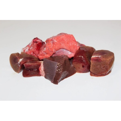 Masožravci Hovězí droby mix kostky 1 kg – Zboží Dáma