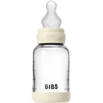 BIBS Стъклена бебешка бутилка Bibs - Със силиконов биберон, 120 ml, Ivory (50191216) - baby
