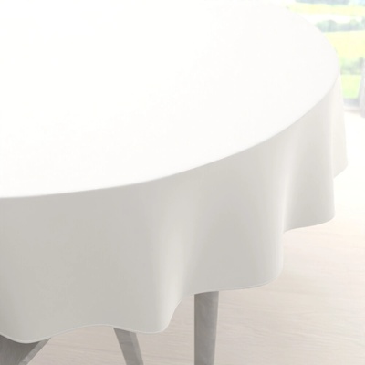 Biante Dekoračný okrúhly obrus Rongo RG-032 Krémový biely Ø 140 cm