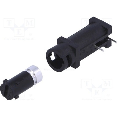 BULGIN FX0457 Zásuvka; horizontální; 5x20mm; -20÷85°C; 10A; polyester; UL94V-0