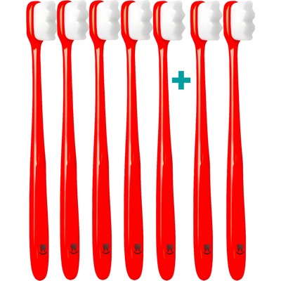 Nanosmile Ultrajemný zubní kartáček Red 7 ks