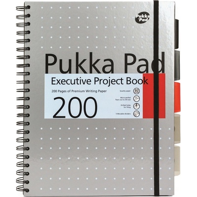 Pukka Pad projektový blok Metallic Executive A4, papír 80g šedý 100 listů – Zboží Dáma