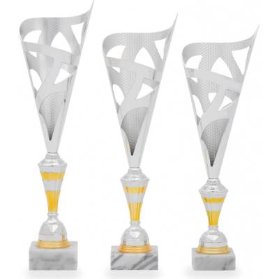 Pohár DESIGN výška 46 cm stříbrný/zlatý