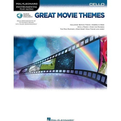 Hal Leonard Great Movie Themes Instrumental P-A Cello Violoncello Noty