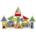 Viga Toys Конструктор от дървени блокчета Viga, 24 части, цветен (44563)