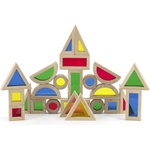 Viga Toys Конструктор от дървени блокчета Viga, 24 части, цветен (44563)