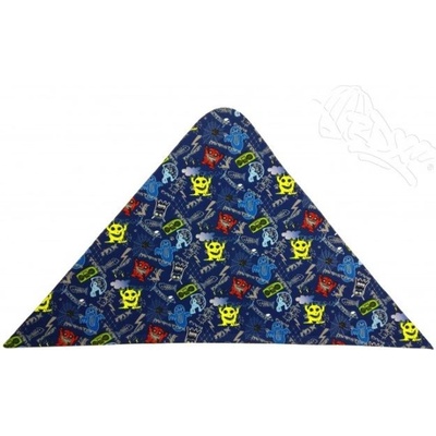 Funkční trojcípý šátek Elano Příšerky modrá – Sleviste.cz