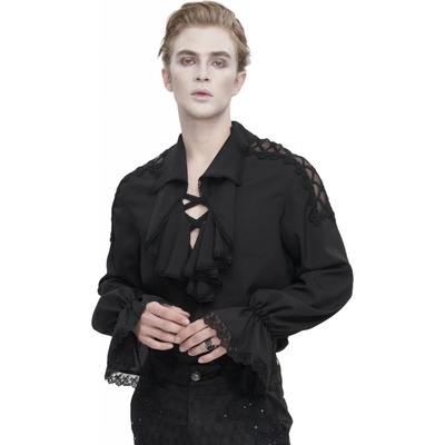 Devil Fashion košele Black Gothic čierna