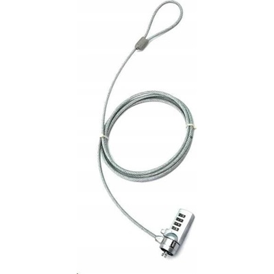 PREMIUMCORD Bezpečnostný zámok pre NTB 1,8 m Kensington Lock (4-miestny kód, oceľové lanko) zdz-2 PremiumCord