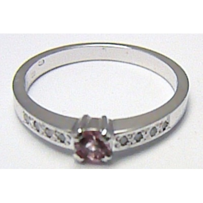 Klenoty Budín Diamantový prsten se vzácným růžovým safírem libovolná J 24578 14