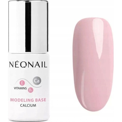 NEONAIL Báze hybridní Světle růžová MODELING BASE CALCIUM NEUTRAL PINK 7,2 ml