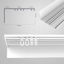 EMTE Stropná garniža 5408-14 biela trojitá 100 - 600 cm