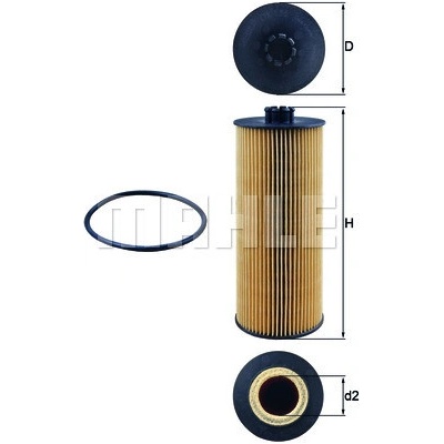 Olejový filter MAHLE ORIGINAL OX 155D (OX155D)