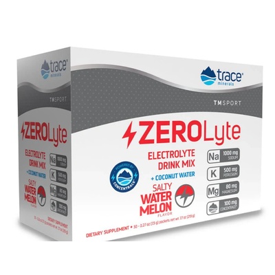 Trace Minerals Zerolyte солена диня, електролити с вкус на диня, 30 сашета