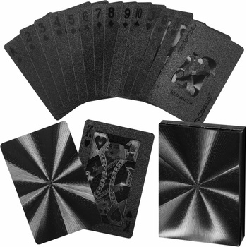 FunPlay 1420 Poker karty plastové, černé, 54ks