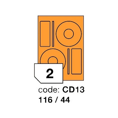 Rayfilm 116x44 mm 300 archů, fluo oranžová, R0133.CD13D