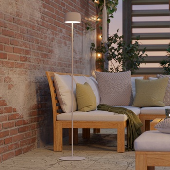 EGLO 901893 - LED соларна стояща лампа ROCCANOVA LED/2, 8W/3, 7V IP44 бяла (EG901893)