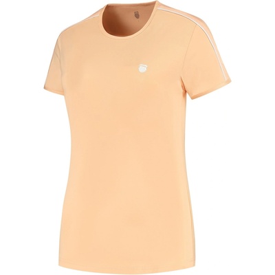 K Swiss Тениска K Swiss Women's Hypercourt CrwT3 Short Sleeve Performance T-Shirt - Peach Fuzz
