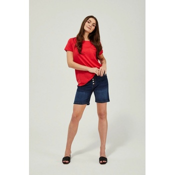 Moodo džínové šortky černá modrá červená