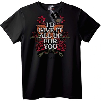 NOONEBRAND Тениска I'd Give It All Up For You - L, Black