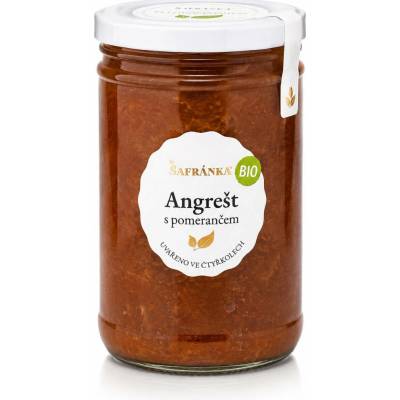 Šafránka Angrešt džem výběrový (extra) se sníženým obsahem cukru 1200 g Angrešt