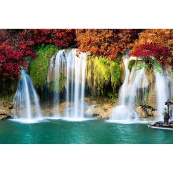 DIMEX ART s. r. o Флизелинов фототапет красив есенен водопад 375 x 250 см