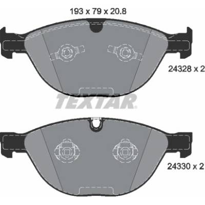 TEXTAR Sada brzdových platničiek kotúčovej brzdy 2432801