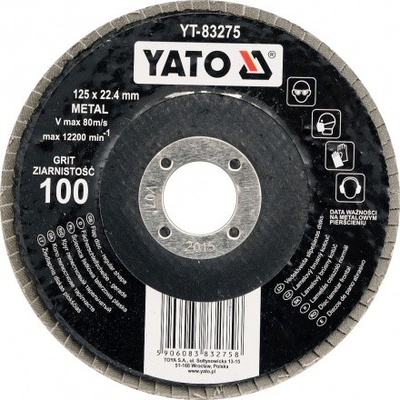 Yato Kotouč lamelový brusný 125 x 22,4 mm P60 YT-83273