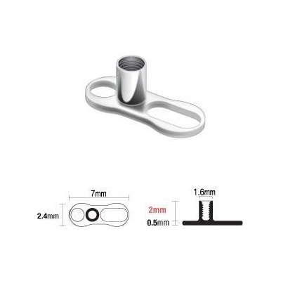 Šperky4U microdermal base kotva MD01016-020