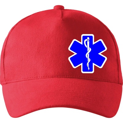 Rescue Hviezda na prsníku + nápis na chrbte RAP Červená
