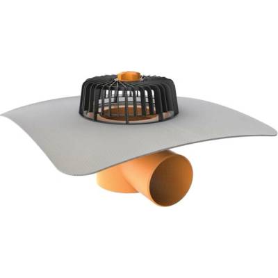 TOPWET TW 110 TPO V, střešní vpusť vodorovná 110mm/24cm s TPO manžetou