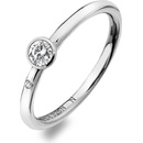 Hot Diamonds Luxusný strieborný prsteň s topazom a diamantom Willow DR206